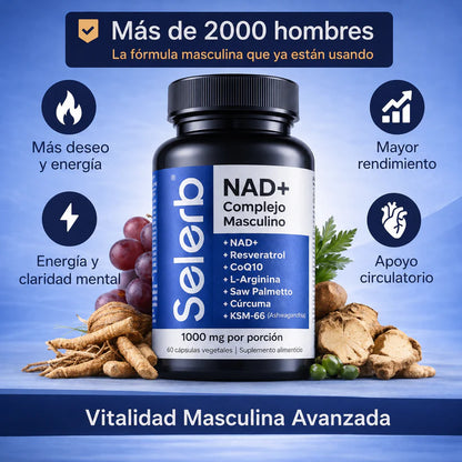 Selerb NAD+ Suplemento para Hombres - 60 Cápsulas