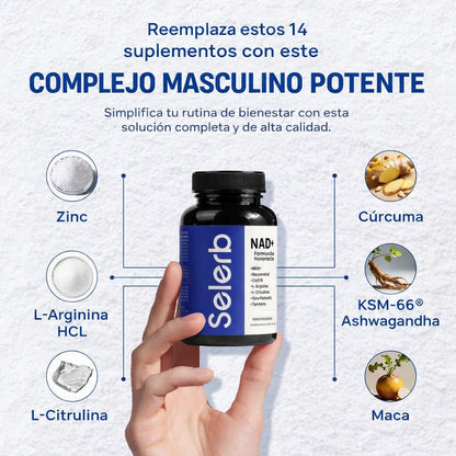 Selerb NAD+ Suplemento para Hombres - 60 Cápsulas